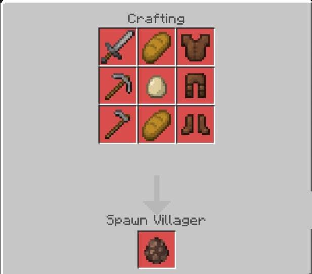 Создание яйца спауна Деревенского жителя