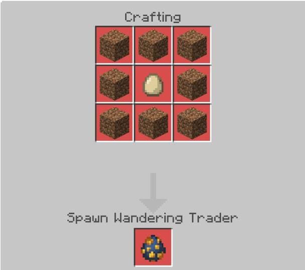 Создание яйца спауна Странствующего торговца