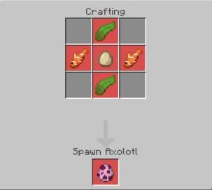 Создание яйца спауна Аксолотля