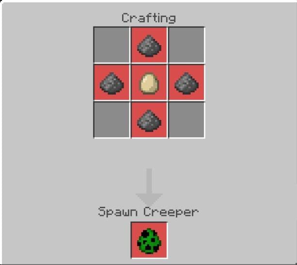 Создание яйца спауна Крипера