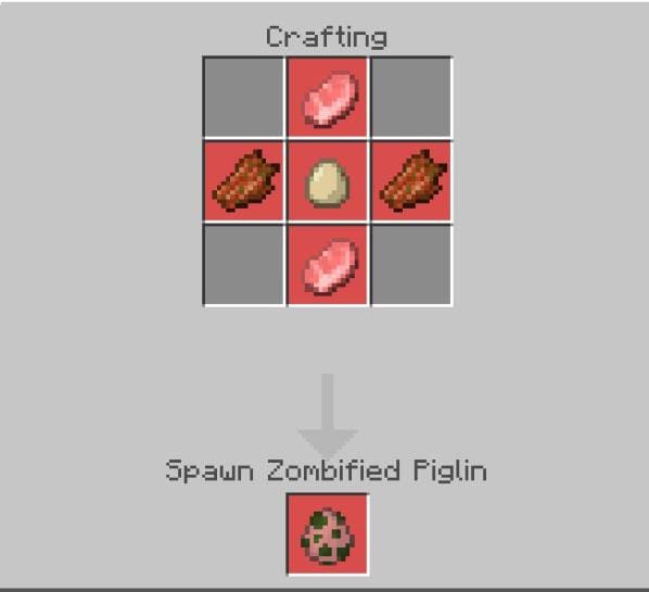 Создание яйца спауна Зомби-пиглина