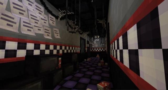 Коридор в пиццерии Фредди