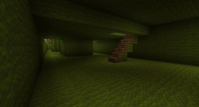 Зеленый воздушный корабль вид внутри 3