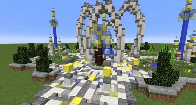 Маленький фонтанчик вид сзади