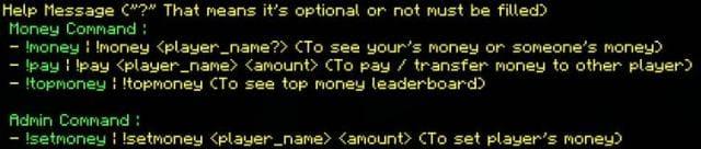 Команды для денег