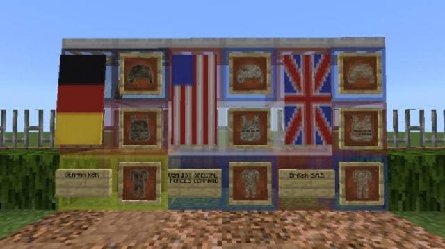 Разные флаги и форма в рамке