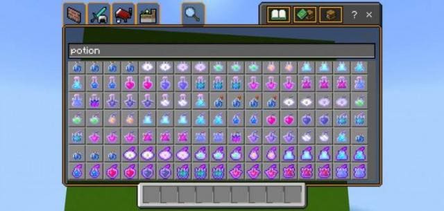 Виды зелий в игре
