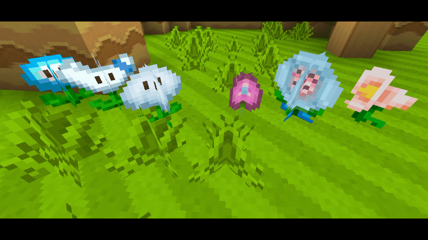 Двигающиеся растения в стиле Марио