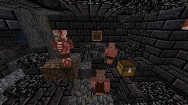 Пиглины в пещере