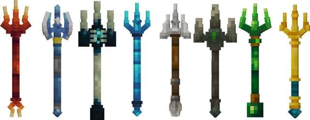 Трезубцы из разных материалов