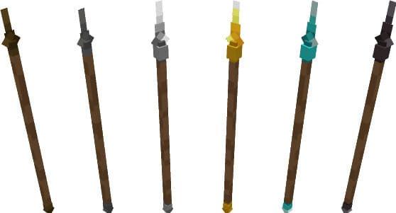 Копья из разных материалов