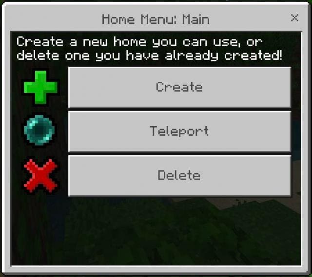 Меню контрольных точек