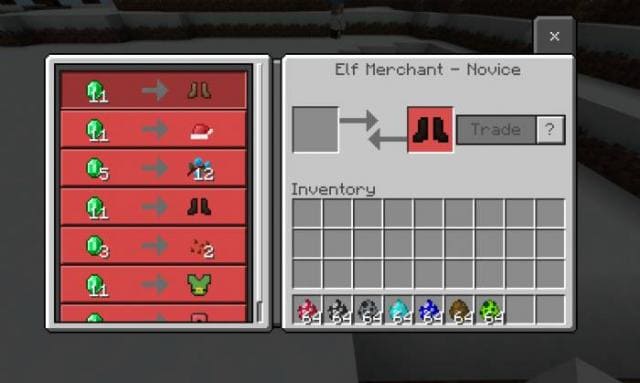 Эльф-торговец покупка вещей