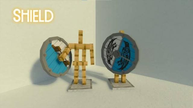 Бело-голубой щит