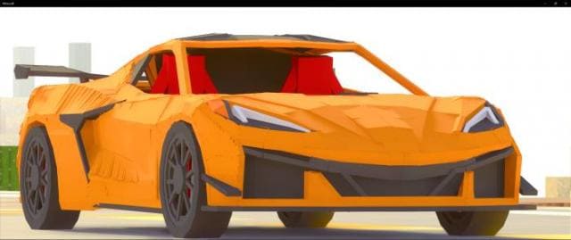 Желтый Корвет спереди