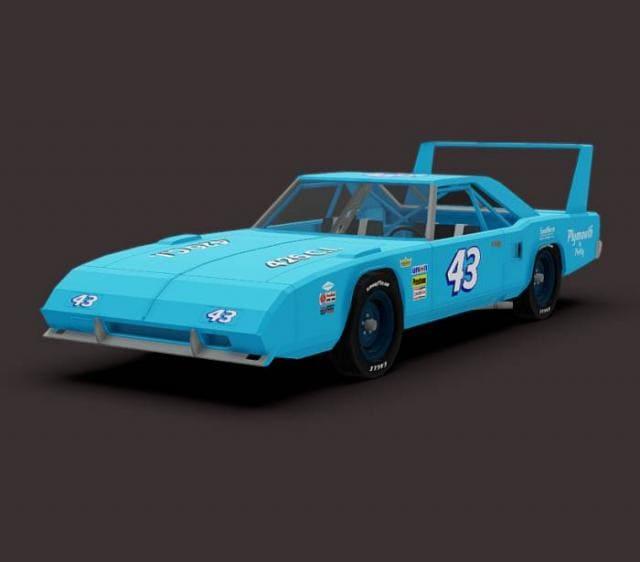 Голубой Plymouth Superbird