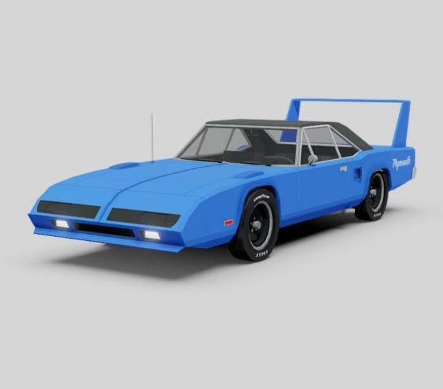 Синий Plymouth Superbird