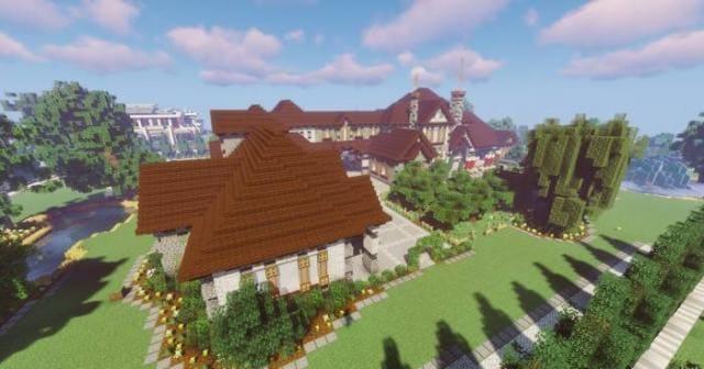 Небольшой поселок с особняками