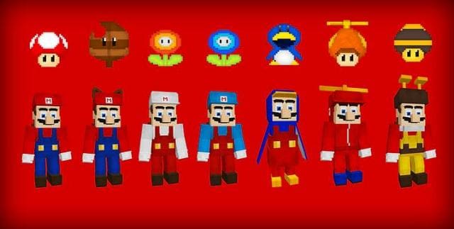 Разные виды усилений для Марио