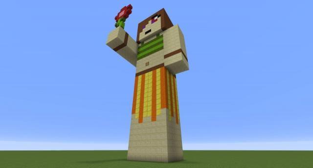 Девочка с цветком вид снизу