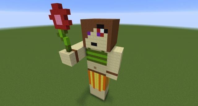 Девочка с цветком вид сверху