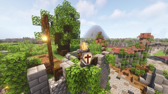 Средневековое снаряжение на игроке