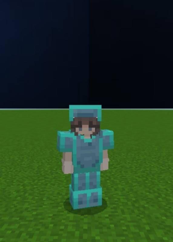 Алмазная броня на игроке