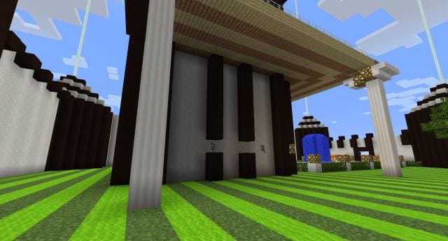 Черно-белый замок вид внутри 5