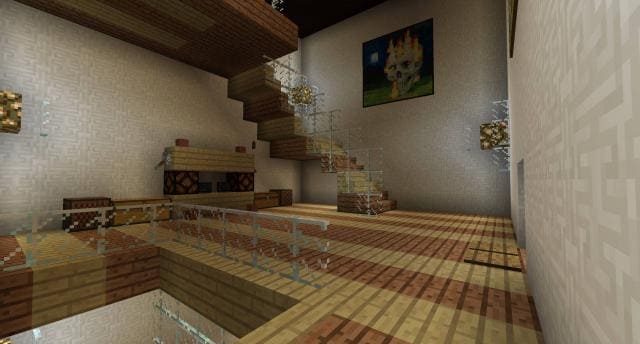 Черно-белый замок вид внутри 4