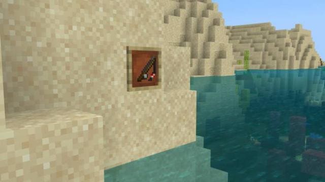 Удочка на песочной стене