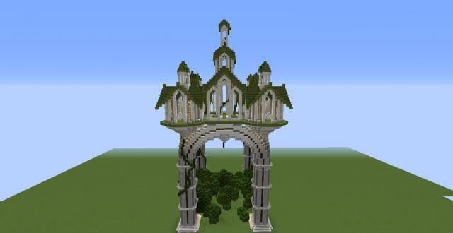 Приподнятый замок вид спереди