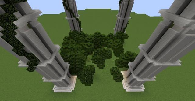 Приподнятый замок вид сверху