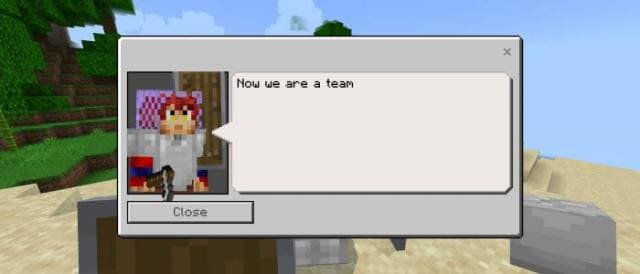 Окно взаимодействия с персонажем