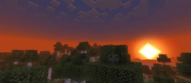 Перевернутое солнце на горизонте