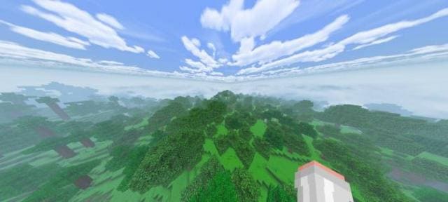 Ярко-зеленый лес