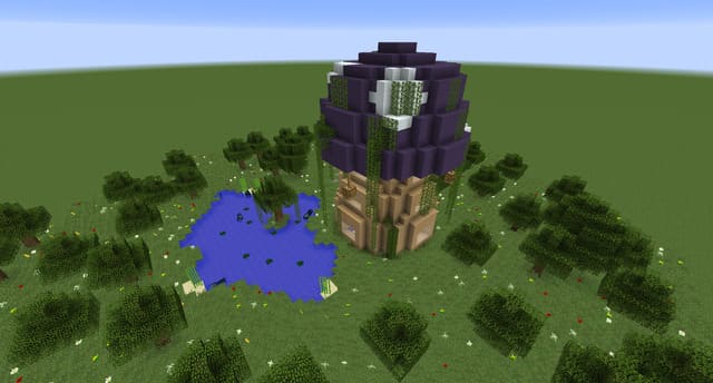 Дом-гриб вид сверху