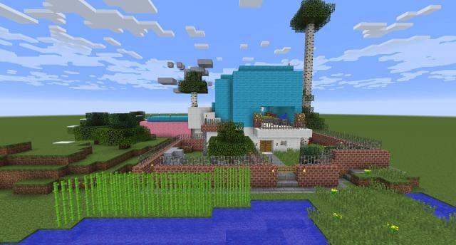 Синий дом вид спереди 2