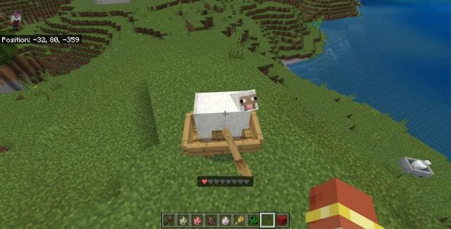 Сердца здоровья при наведении на существо