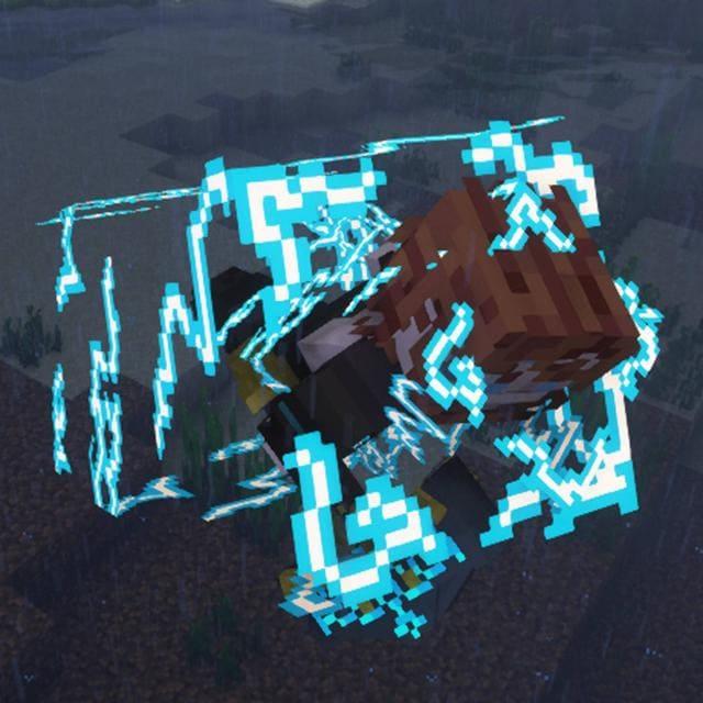 Частицы молнии на игроке