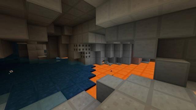 Минималистичный вид блоков в пещере