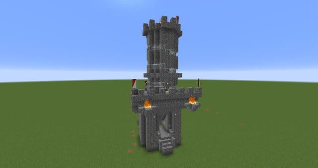 Угловая башня вид спереди 2