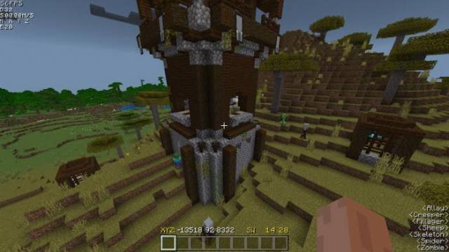 Информация о существах на экране