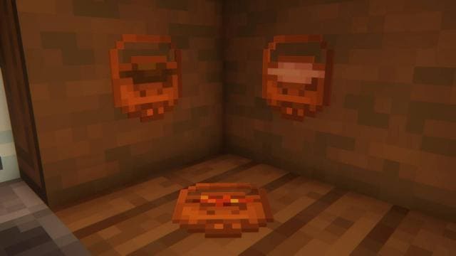 Предметы на стене и блоках