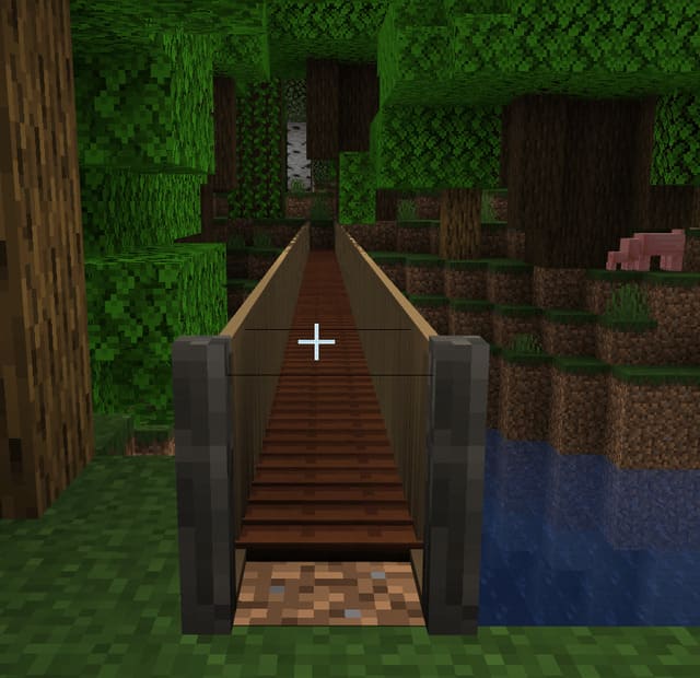 Мост из древесины акации