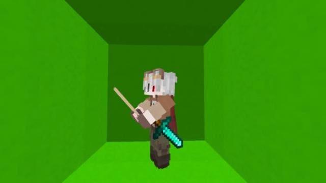 Игрок в зеленой комнате