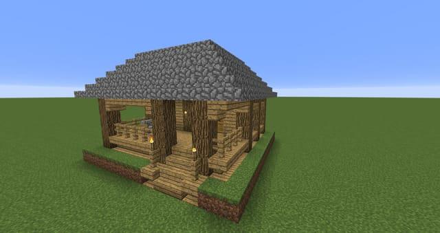 Маленькая хижина вид спереди