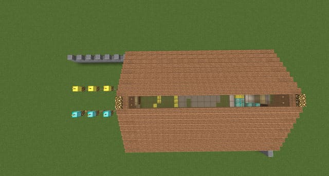 Фермерский домик вид сверху