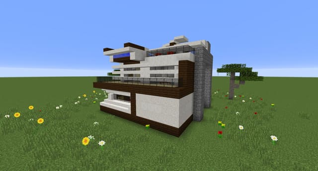 Проработанный дом вид сзади