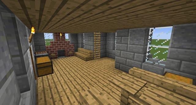 Каменный дом вид внутри