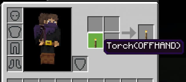 Использование Факела в левой руке